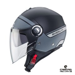카베르그 리비에라 V4 오픈페이스 헬멧-무광 블랙/그레이, 2XL(63-64)
