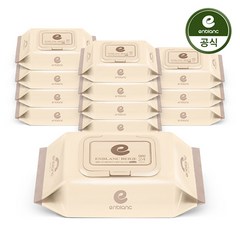 앙블랑 세이프 베이지 유아물티슈 휴대캡형 70gsm, 70g, 24매, 12개