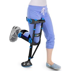 아이워크 프리 iWALKFree 3.0 핸즈프리 목발 알루미늄 보행보조기 환자 성인용 무릎 워커, 기본