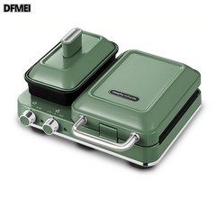 DFMEI 몰피 멀티 아침 식사기계 MR9086 샌드위치 경식기 소형 가정용 와플 기계 토스트 토스트, 한 상자 한 대, 프레시 그린【표준】