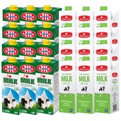 [믈레코비타] 아이러브밀크 1L 저지방 멸균우유 1.5% 슬림팩, 저지방우유, 12개