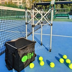 테니스 리바운드 네트 접이식 이동식 카트 픽업 바구니 훈련 장비 볼카트 공바구니, A 테니스 카트(볼 피킹 백 포함)