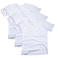 유니글로벌 라운드 해리 면 티셔츠 반팔 3P 목안늘어나는 20수 코마사