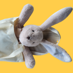 kc인증 옐로우플레이 토끼 애착인형, 42cm, 아이보리
