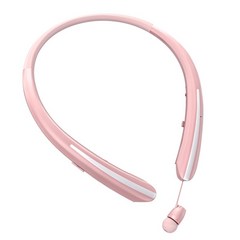 Fowod 넥밴드 블루투스 이어폰, 분홍색