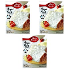 Betty Crocker Baking Mix Angel Food Cake Mix 베티 크로커 홈베이킹 엔젤 푸드 케이크 믹스 16oz(453g) 3팩, 1개, 453g