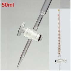 뷰렛(백색-유리콜크) 50ml Burette Glass cock