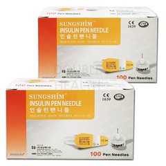건강두배로 성심메디칼 인슐린 펜니들 멸균 주사침 32G * 5mm, 32G * 5mm * 100pcs, 2개