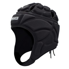 축구 골키퍼 헤드기어 보호 장비 조정 가능한 축구 골키퍼 골키퍼 헬멧 야구 럭비용 머리 보호대 - 블랙, EVA, 1개