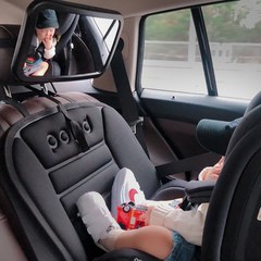 기획특가 - 카시트 후방거울/신생아 아기 뒤보기용 후방거울/자동차 주행용 안전용품, 블랙, 1개