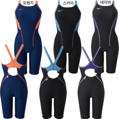 미즈노 MIZUNO 연습용 강습용 여성 수영복 엑사수트 하프 슈트 N2MG8278