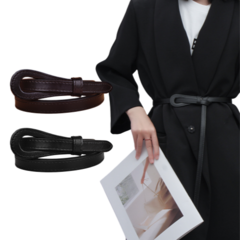 로엘란 1+1 여성 패션 원피스 코트 슬림 매듭벨트