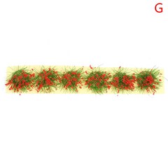 현실적인 꽃 잔디 Tufts 시뮬레이션 모델 모래 장면 DIY 재료 미니어처 잔디 부시 식물 클러스터 풍경, G