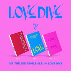 CD 아이브 싱글 2집 앨범 LOVE DIVE 러브 다이브(포스터품절), 버전2(블루)