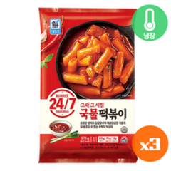 [정연푸드]사조대림 그때그시절 매운 생 국물떡볶이373g (냉장) 즉석 쌀떡볶이, 3개, 373g