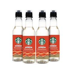 Starbucks 스타벅스 내추럴 시럽 360ml 헤이즐넛 Naturally Flavored Syrup Hazelnut 12.17 fl oz, 4개