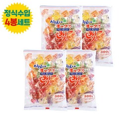 일본 킨죠 과일 믹스 젤리 한천 300g 4봉세트, 4개