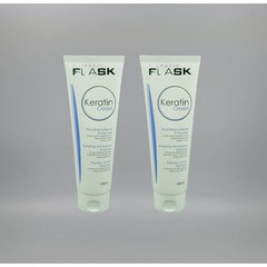 [1+1]플라스크 케라틴 크림 180ml+180ml/헹구지 않는 트리트먼트, 180ml, 2개