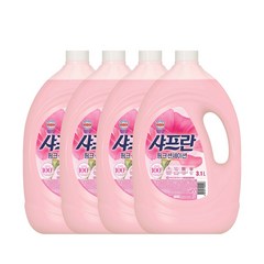 샤프란 핑크센세이션 섬유유연제 본품, 3.1L, 4개