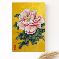모란꽃 목단꽃 돈들어오는 그림 한국화 캔버스액자 집들이선물, 16. 풍염 목단꽃