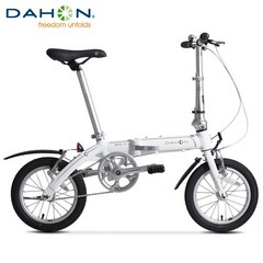 DAHON 미니 초경량 가벼운 접이식 자전거 미니벨로 폴딩자전거 BYA412, 14인치, 하얀색