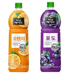 미닛메이드 오렌지 + 포도 3개씩, 6개입, 1.5L