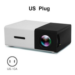 샤오미빔프로젝터Salange YG300 빔프로젝터 미니 홈시어터 미니 LED 프로젝터 máy chiếu lcd projector be, 02 Black US plug
