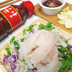 행운수산 동해안 싱싱 생선막회 1kg 야채+고추 마늘 고추장세트 생선회, 1박스