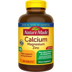네이처메이드 칼슘+마그네슘+아연 300정 Nature Made Calcium Magnesium Oxide Zinc with Vitamin D3 (미국배송)