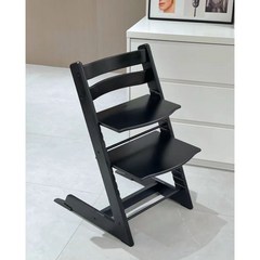 스토케 트립트랩 베이비 세트 아기 식탁 의자 하이 체어, 블랙