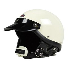 본프리 쇼티 비틀 헬멧 레트로 반모 헬멧, M/L(56-58cm), 아이보리