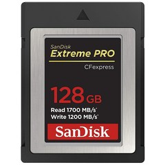 SanDisk 익스트림 프로 CF익스프레스 카드 타입 B 128GB(SDCFE128GGN4NN) 3557711959, 128GB, Card Only