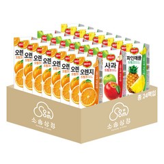 [소솜상점] 델몬트 드링크 190ml 혼합 24팩 (오렌지+사과+파인애플 각 8팩)