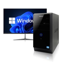 삼성 컴퓨터세트 사무용 가정용 PC 풀세트 윈도우10/11정품 바로사용, i3-6100.8G.S256.GT520, 32LED 세트