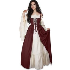 중세 르네상스 복고풍 드레스 투피스세트 시대의상 졸업사진 코스튬옷 0E034+