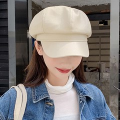 젤루나 뉴스보이캡 패션 레더 가을 베레모 빵 모자 L-01