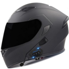 블루투스 헬멧 시스템 풀페이스 오토바이헬멧 경량 일체형 바이크 하이바 3XL, 블랙