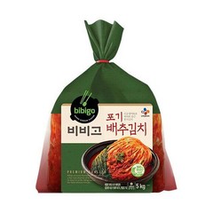 [비비고] (CJ제일제당) 포기배추김치 5KG, 1개