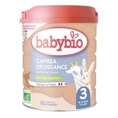 Babybio 3 Lait de chèvre infantile bio 3ème âge 800g [베이비비오] 유아유기농 산양유 분유 3세용 800g*1, 1개