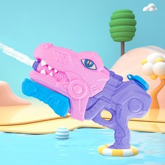 별님토이즈 워터밤 흠뻑쇼 대용량 공룡 물총, 티라노사우르스-핑크(중형)