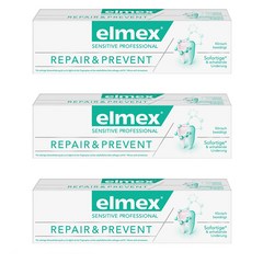 엘멕스 치약 75ml 3팩 센시티브 리페어 Toothpaste sensitive professional repair & prevent 75 ml, 3개