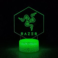 레이저 Team Razer Floor Rug 팀 게이밍 골리아투스 컨트롤 LED 조명 무드등 피규어 라이트 수유등, C.A크랙 받침대 7색 터치