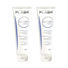 플라스크 케라틴 크림 1+1 헤어 에센스 180ml+180ml, 180ml, 2개