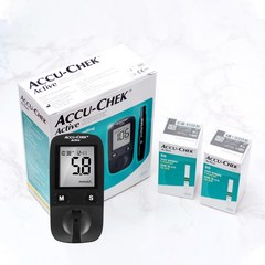 아큐첵 액티브 혈당측정기 + 시험지 100p + 침 110p + 솜 100p + 채혈기, Accu-chek-Active(혈당측정기), 1세트