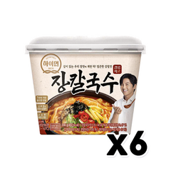 하이면 장칼국수 즉석용기큰컵 206g x 6개