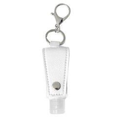 Travel Bottle Keychain Holder Set Empty Hand Sanitizer Refillable Container for, 하얀색, 1개