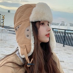 귀도리 군밤모자 CN 겨울 방한 귀달이 털 항공 모자