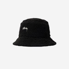 스투시 쉐르파 버킷햇 블랙 Stussy Sherpa Bucket Hat Black