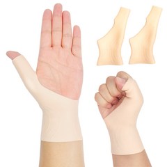 두리커머스 실리콘 손목 보호대 살구색, 4개입