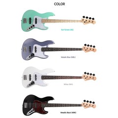 투맨 베이스기타 TJB-120 입문용 일렉 베이스 기타 4가지색상, WH